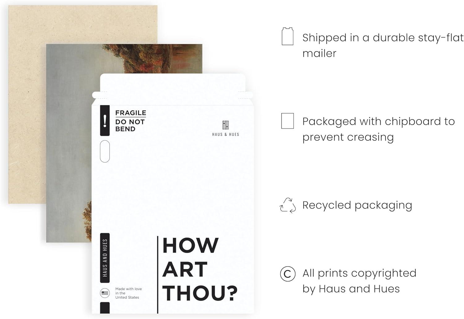 HAUS AND HUES Vintage French Landscape Art – Country Decor, Modern Farmhouse Wall Art, and Rustic Paintings for Home Decoration (Unframed 8x10)