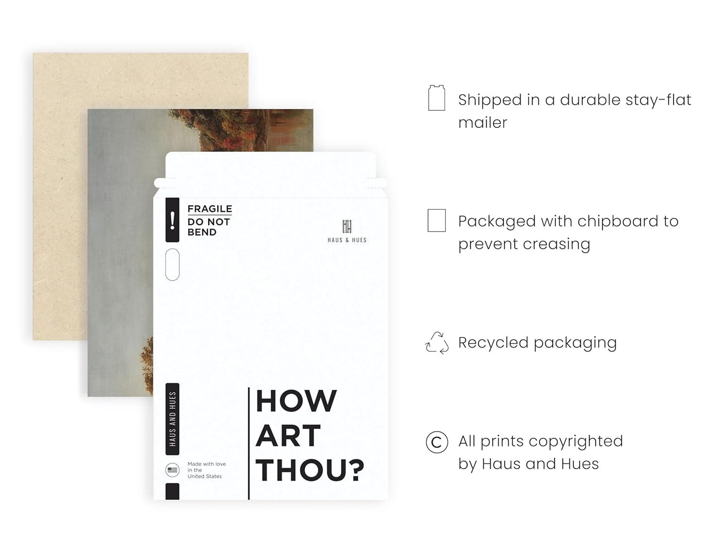 HAUS AND HUES Vintage French Landscape Art – Country Decor, Modern Farmhouse Wall Art, and Rustic Paintings for Home Decoration (Unframed 8x10)