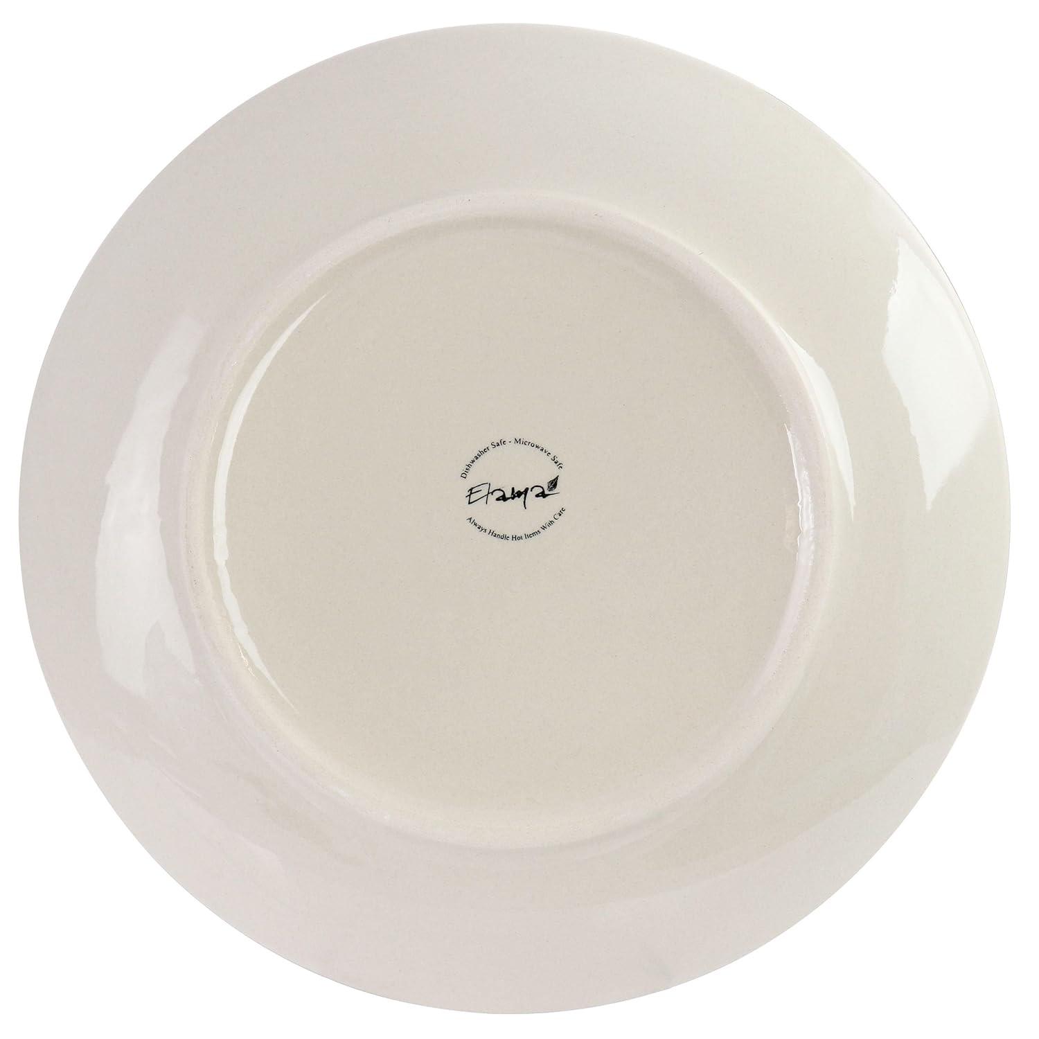Elama Sebastian 6 Piece Stoneware Dinner Plate Set in Assorted Colors