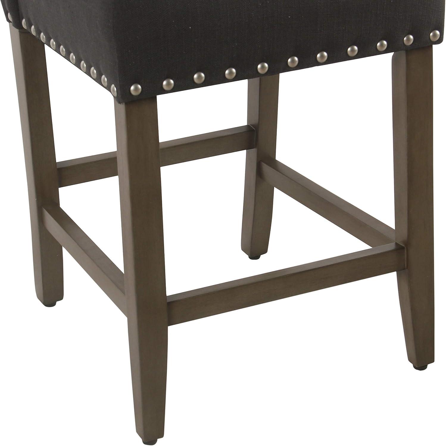 HomePop 24" Counter stool with nailheads, Multiple Colors