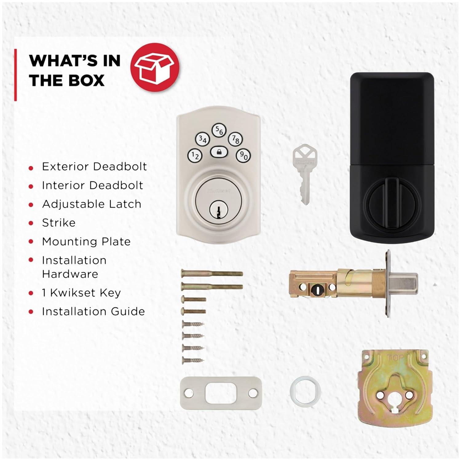 Kwikset 9240TRL-11P Traditional Powerbolt Electronic SmartCode Deadbolt with RCAL Latch and RCS Strike Venetian Bronze Finish