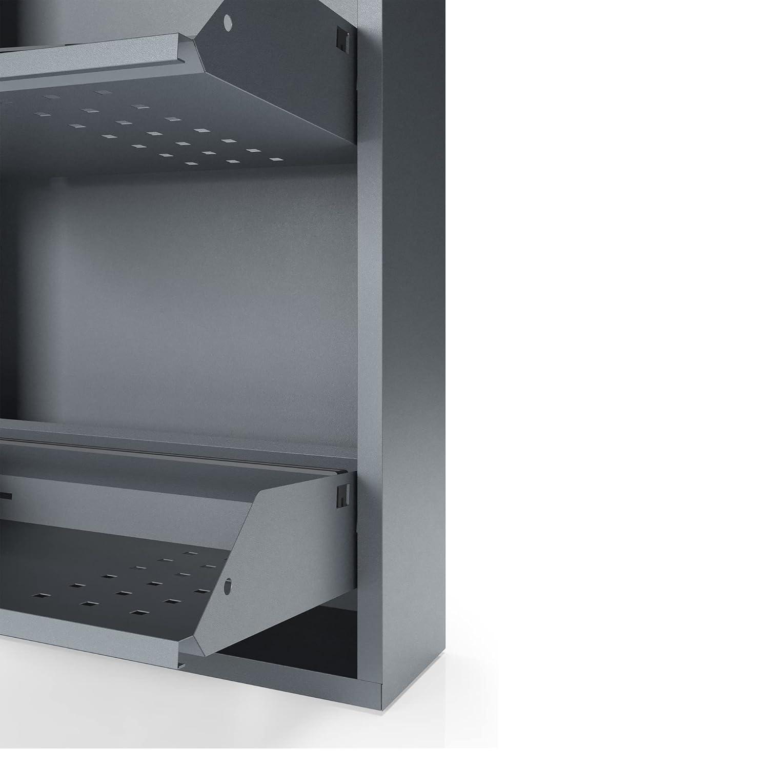 CEHA USA Antibacterial 4 Tier metal shoe cabinet side holes