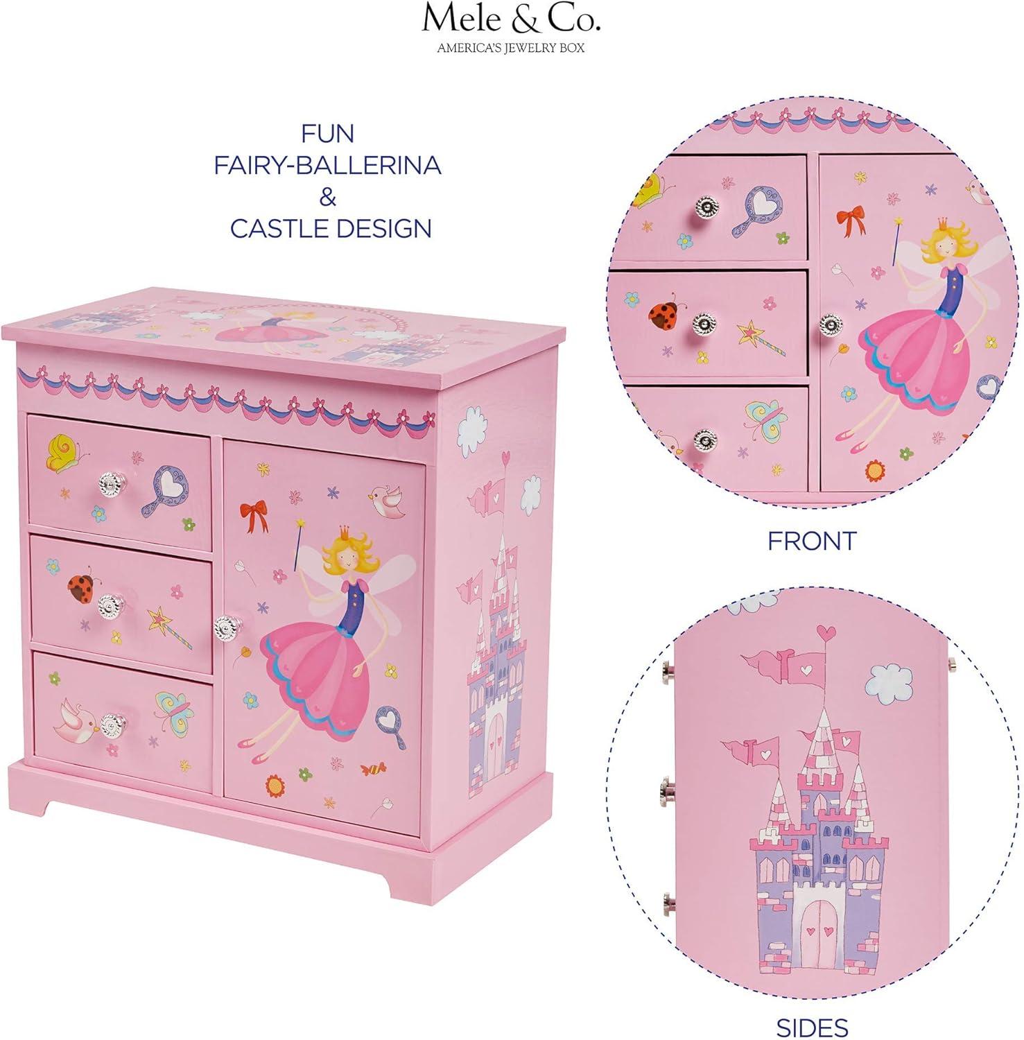 Mele & Co. Krista Girls' Musical Ballerina Jewelry Box - Pink