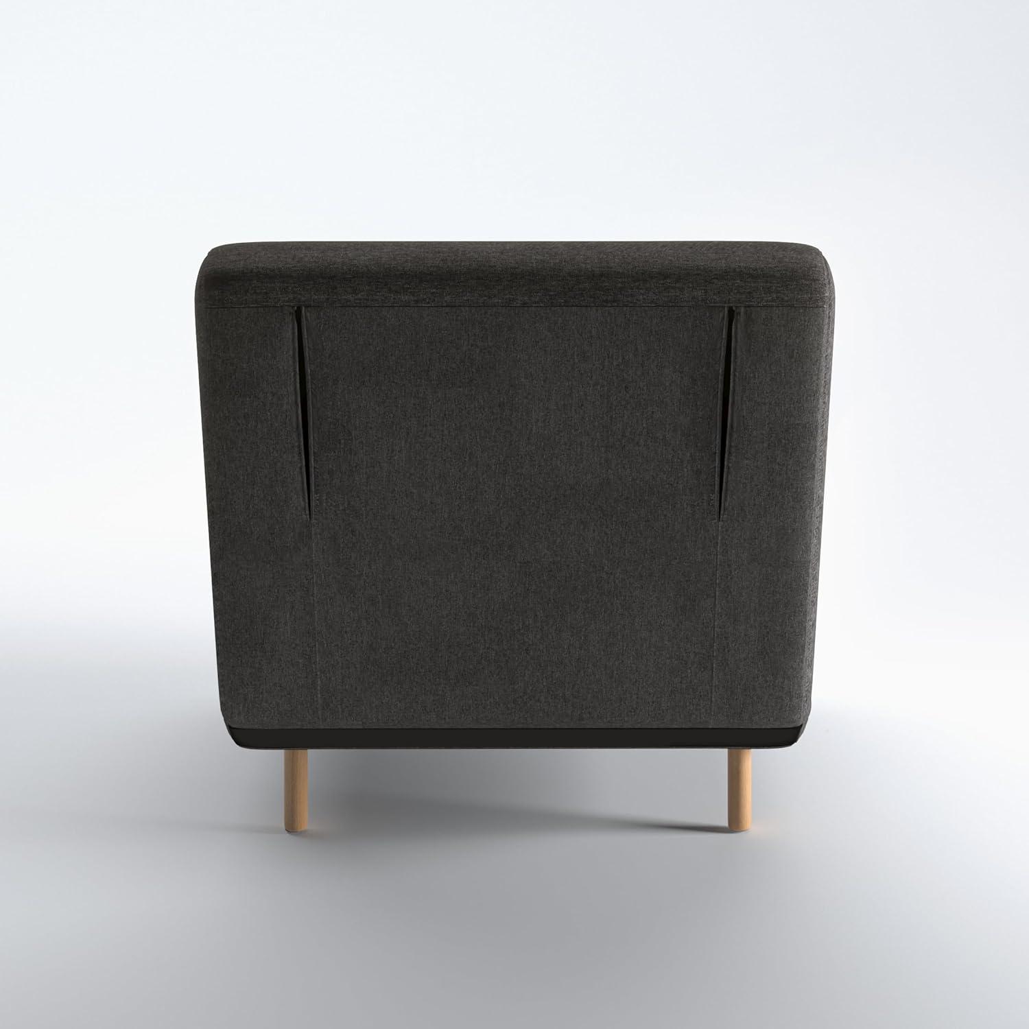 Artdeco Home Tustin Polyester Convertible Chair, Charcoal
