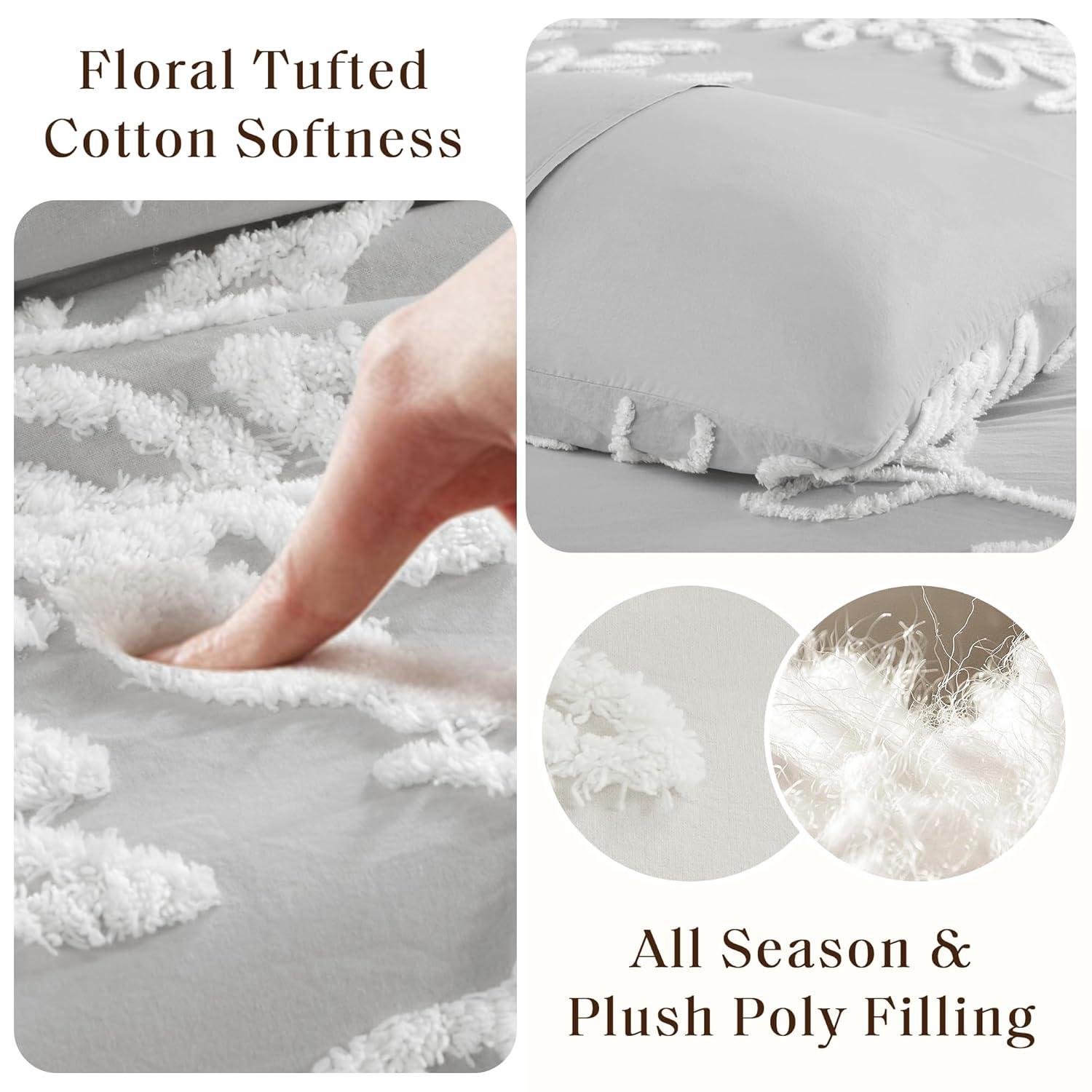 Kelly Clarkson Home Susie Tufted Cotton Chenille Floral Comforter Set & Reviews | Wayfair