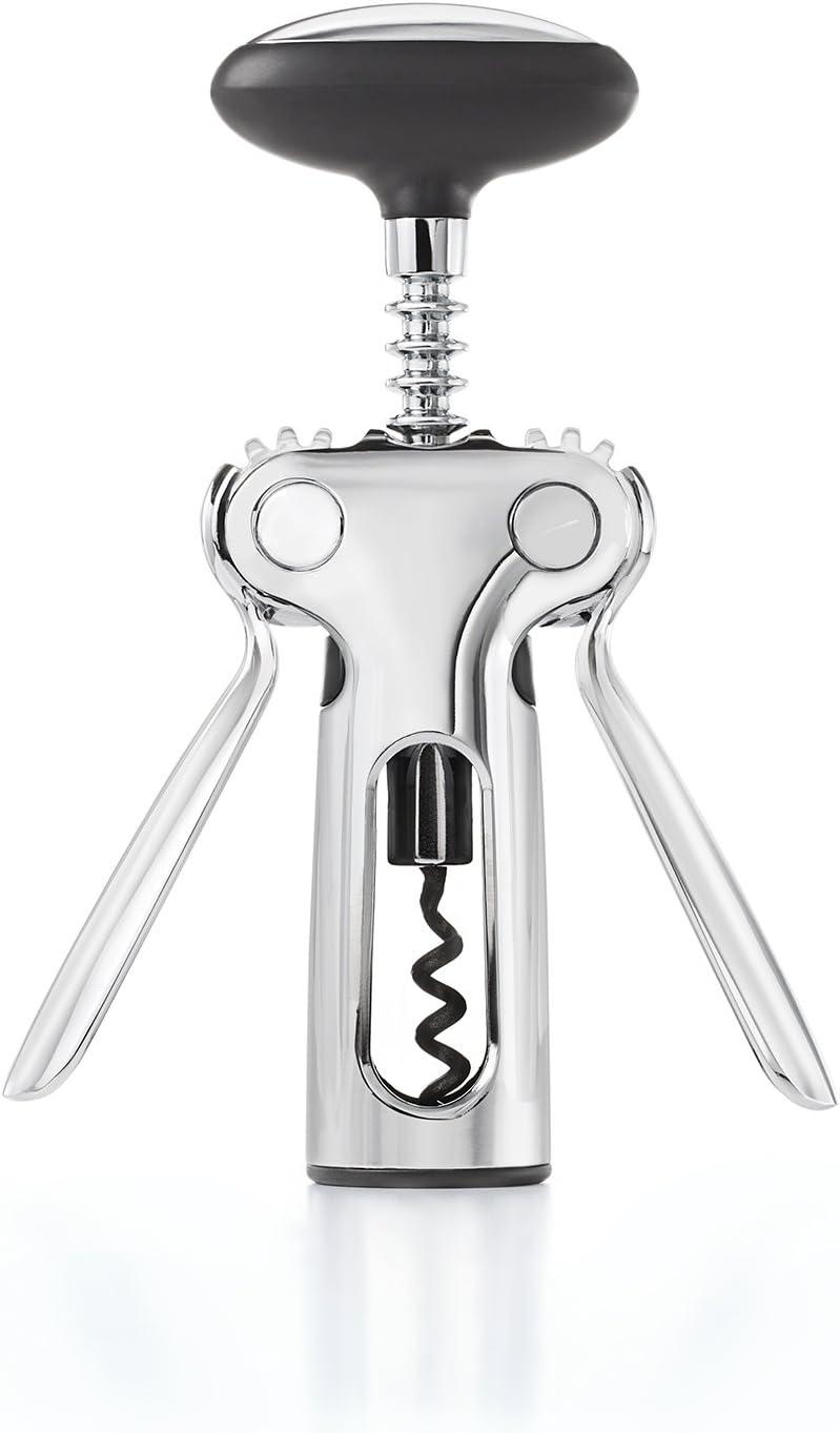 Stainless Steel Winged Corkscrew with Soft Knob Handle