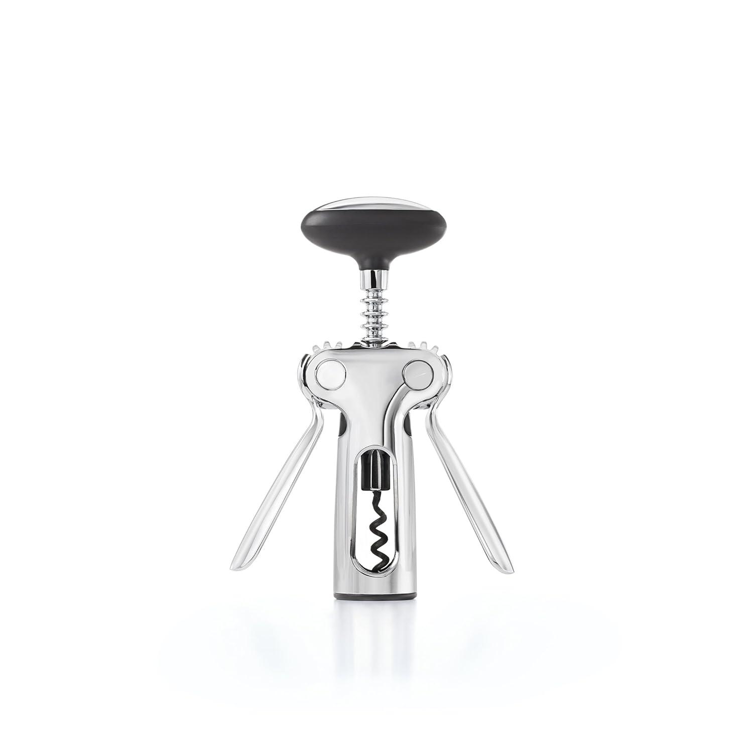 OXO Winged Corkscrew Soft Knob Smooth Gliding Steel Wine Bottle Cork Opener