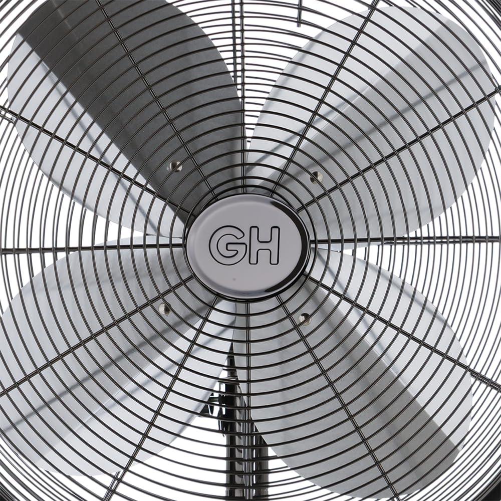 Good Housekeeping All-Metal 3-Speed 16" Oscillating Conference Room Pedestal Fan with Telescopic Height Adjustment (Multiple Finishes Available)