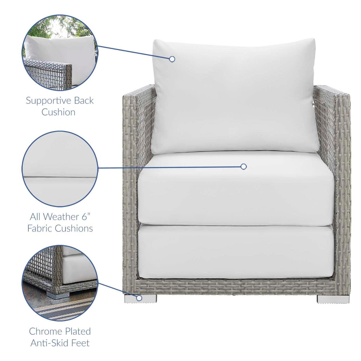 Modway Aura Rattan Outdoor Patio Armchair
