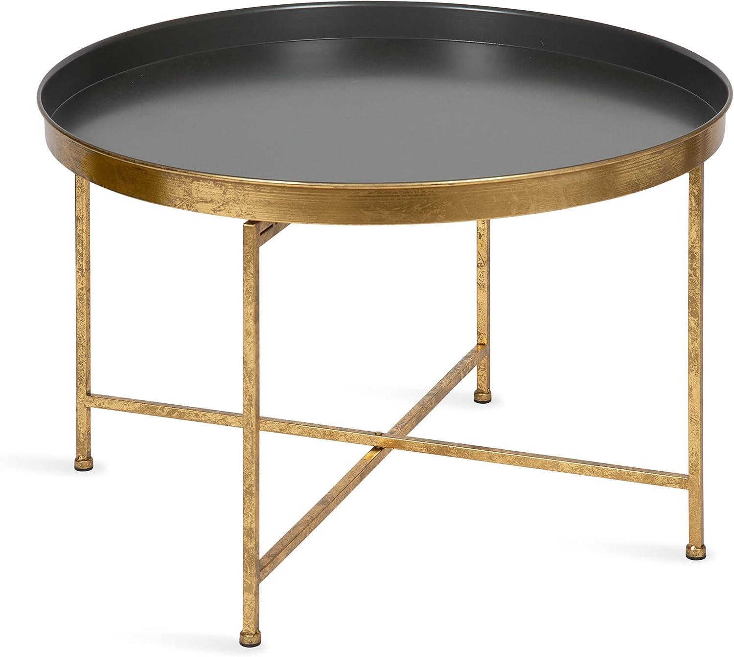 Kate and Laurel Celia Round Metal Coffee Table