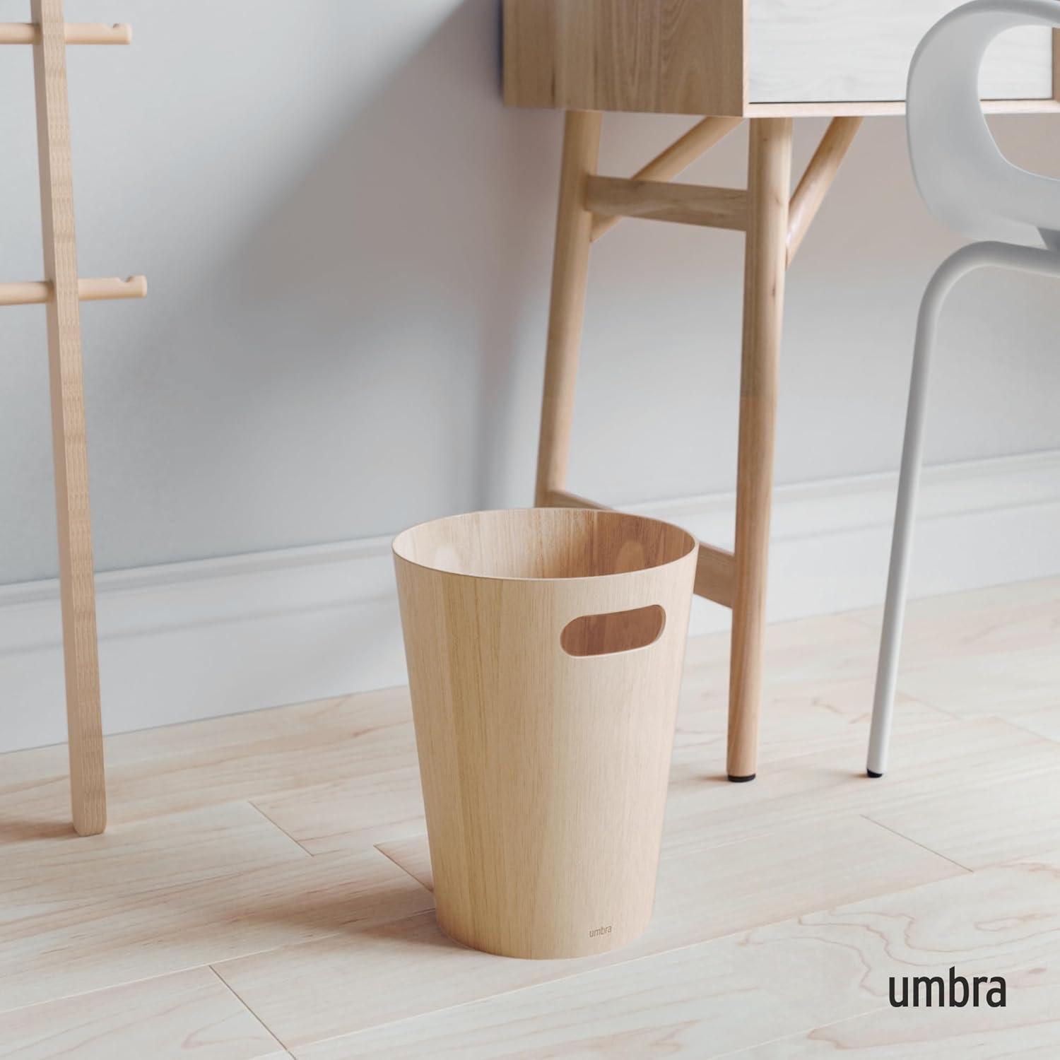 Umbra Woodrow Manufactured Wood Open Waste Basket - 2.25 Gallons
