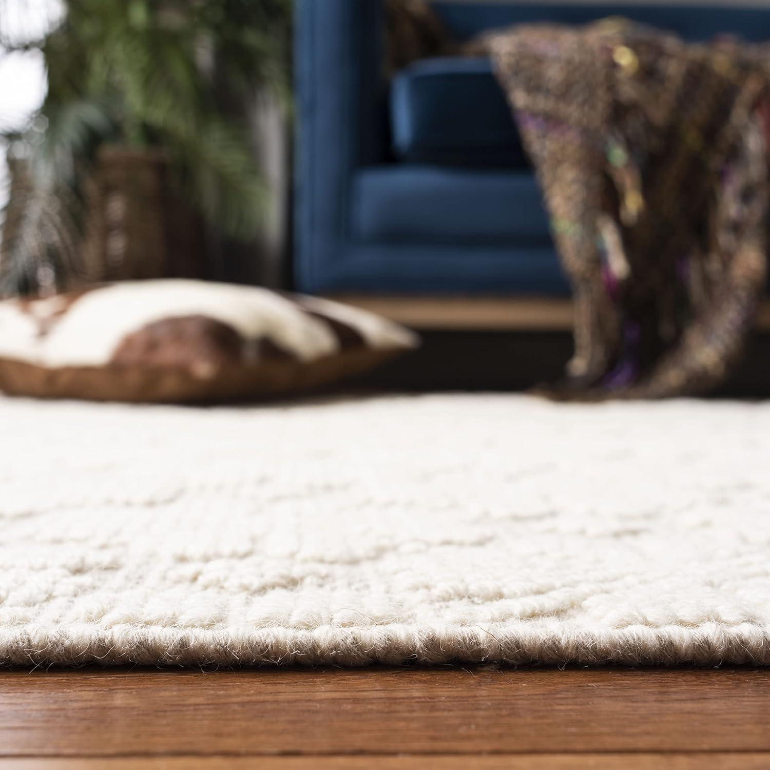 SAFAVIEH Vermont Orval Geometric Floral Wool Area Rug, Ivory, 2'3" x 4'