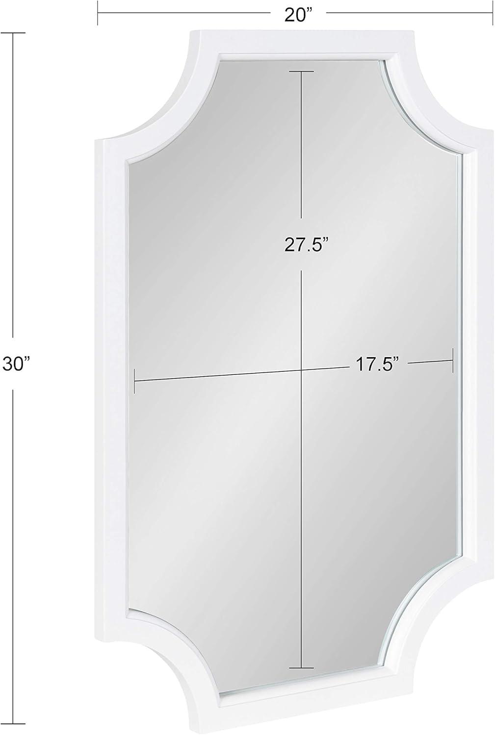 Kate and Laurel Hogan Wood Framed Mirror with Scallop Corners