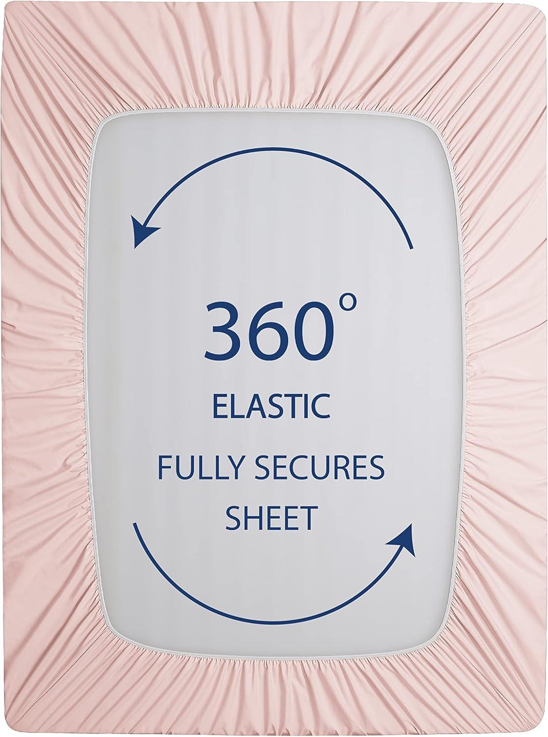 Swift Home 1800 Series 16 Inch Deep Microfiber Fitted Sheet