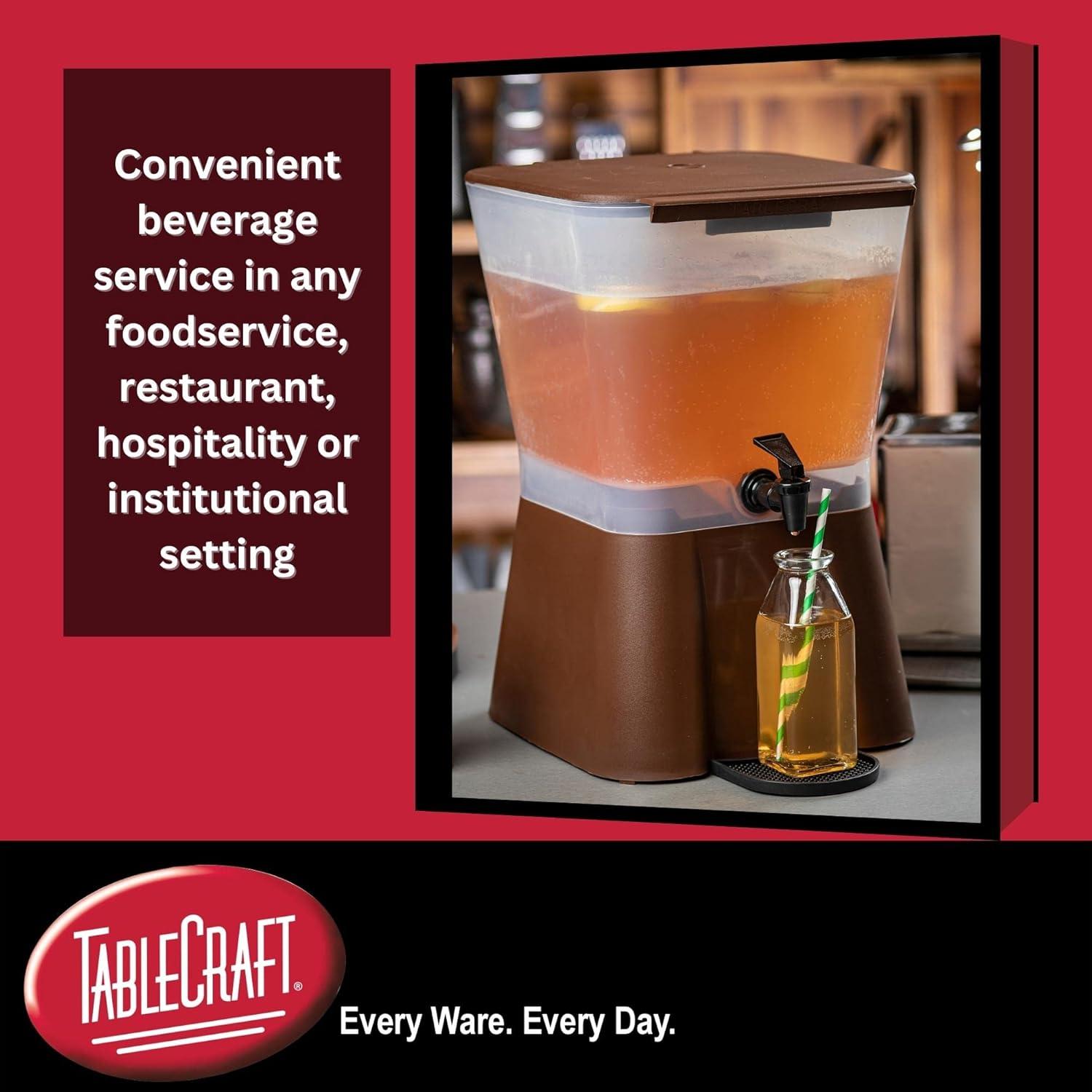 Black and Clear Polypropylene 5 Gallon Beverage Dispenser