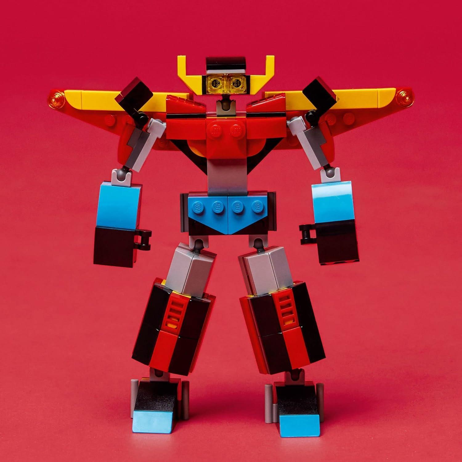 LEGO Creator 3 in 1 Super Robot Building Kit, Kids Can Build a Toy Robot or a Toy Dragon, or a Model Jet Plane, Makes a Creative Gift for Kids, Boys, Girls Age 7+ Years Old, 31124