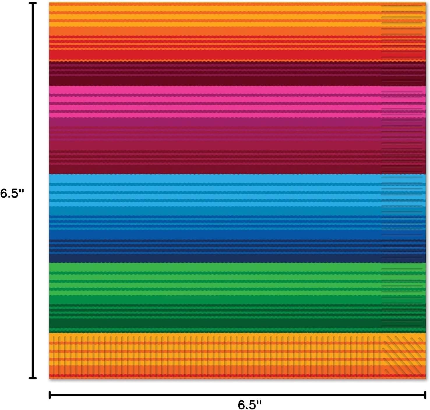 Beistle Fiesta Luncheon Napkins, (48/Pkg) Multicolored