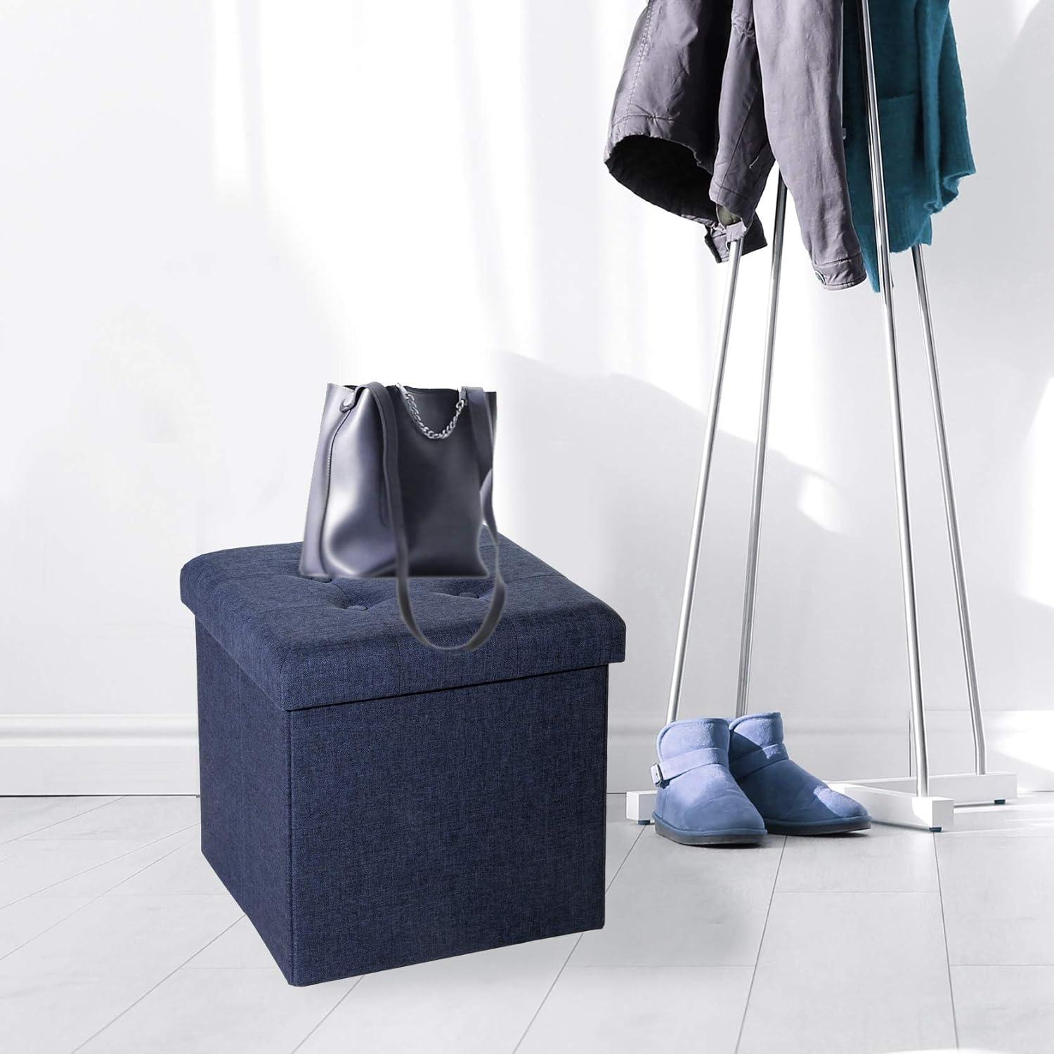 15.7'' W Upholstered Storage Ottoman