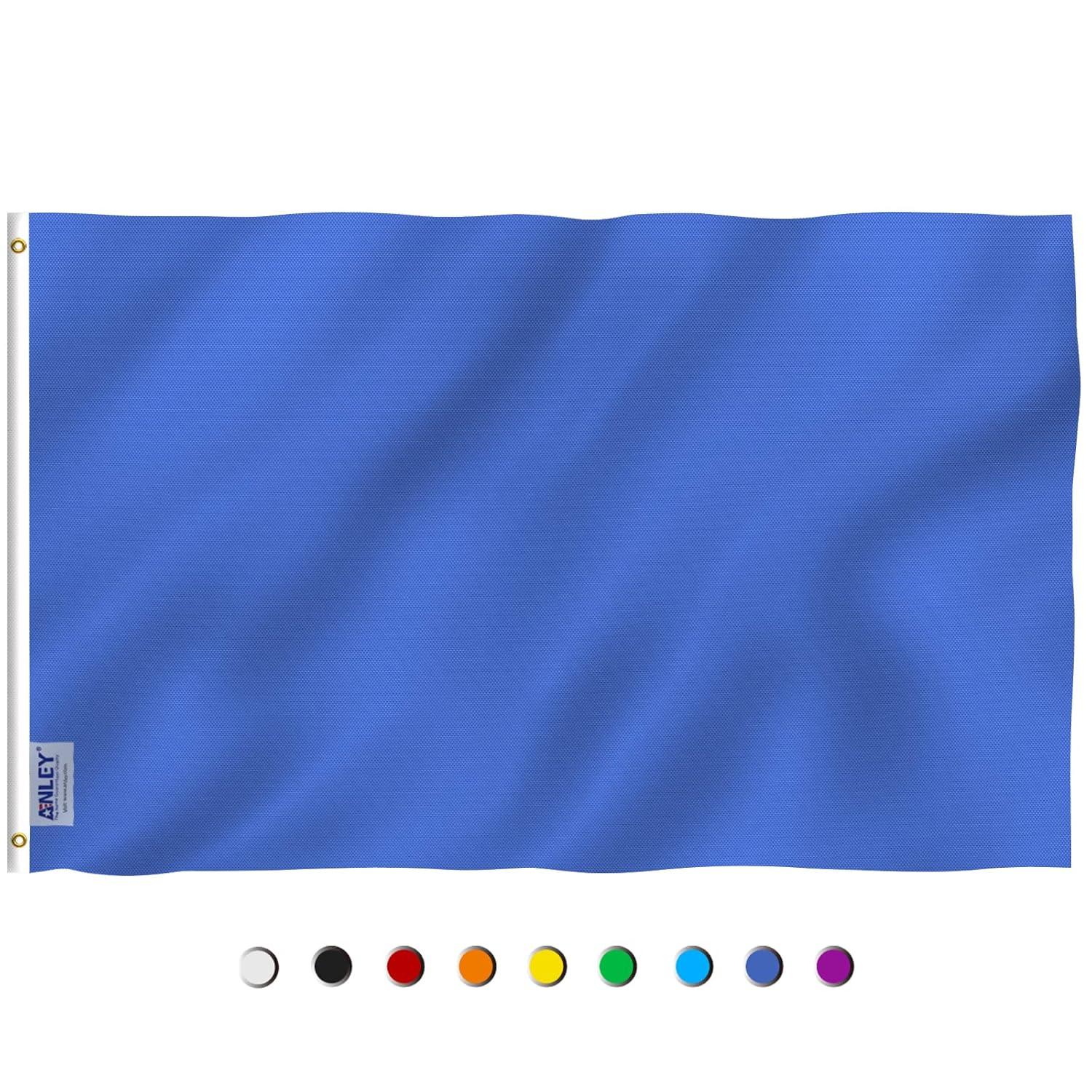 Anley 3x5 Foot Solid Navy Blue Flag - Plain Royal Blue Flags Polyester