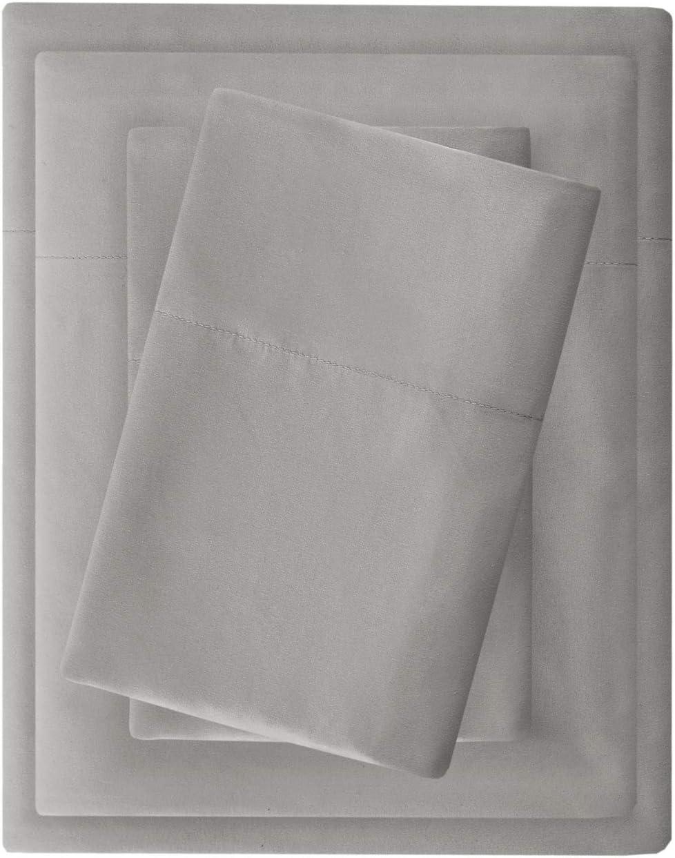 Comfort Classics 4 PC Grey Luxurious Brushed Microfiber Deep Pocket Sheet Set, California King