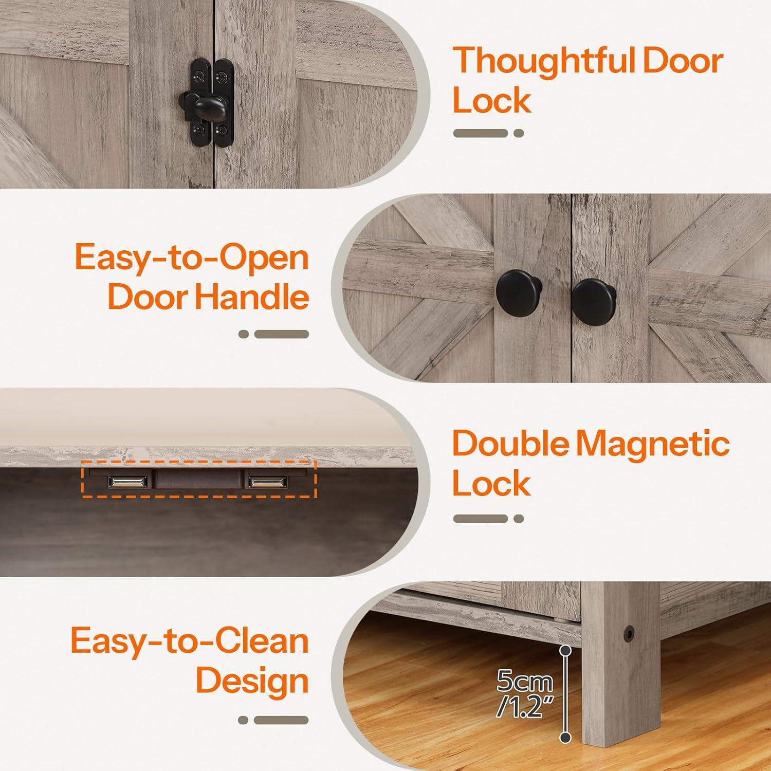 Cat Litter Box Fence For 2 Cats, Hidden Litter Box Furniture