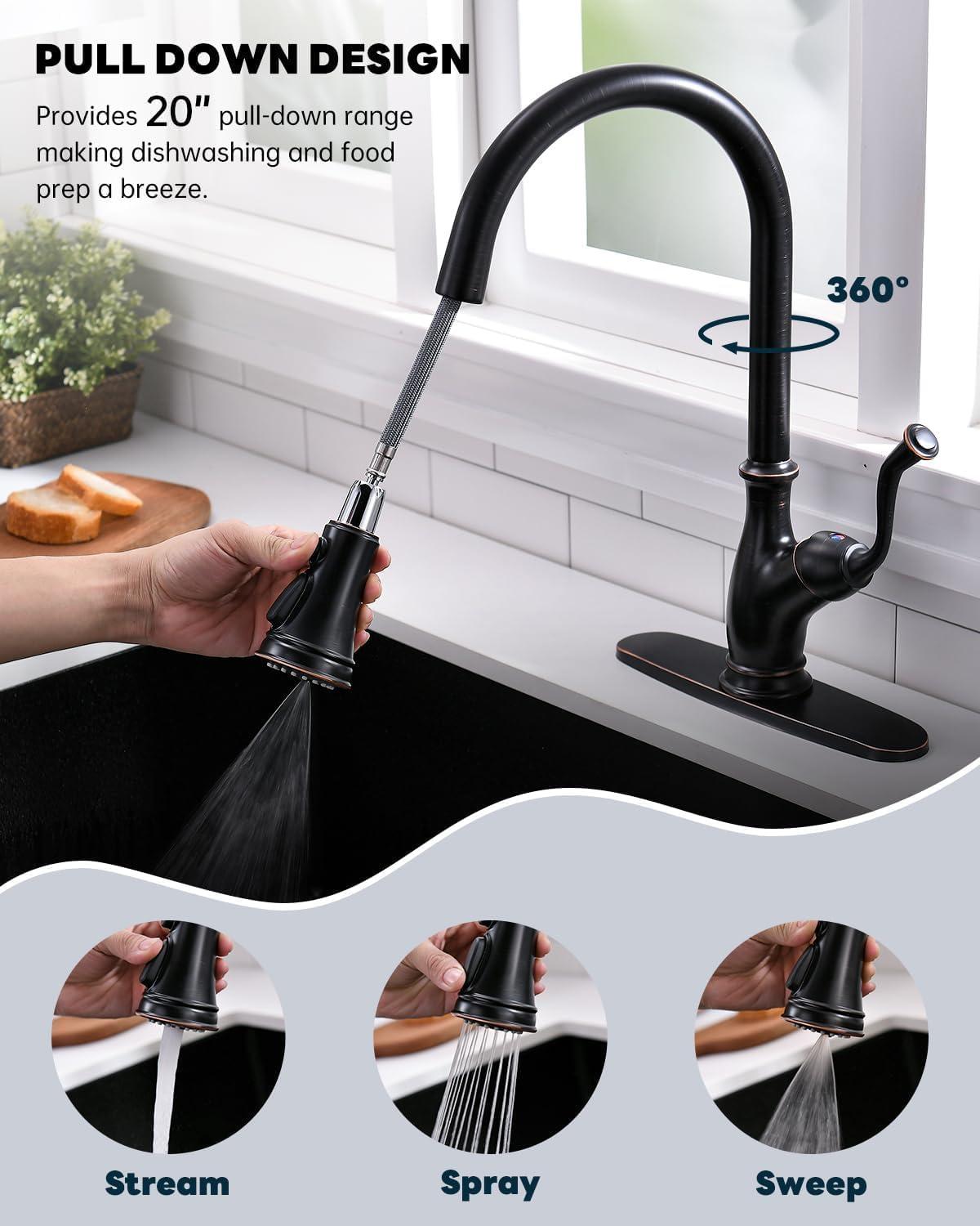 APPASO Pull Down Kitchen Faucet