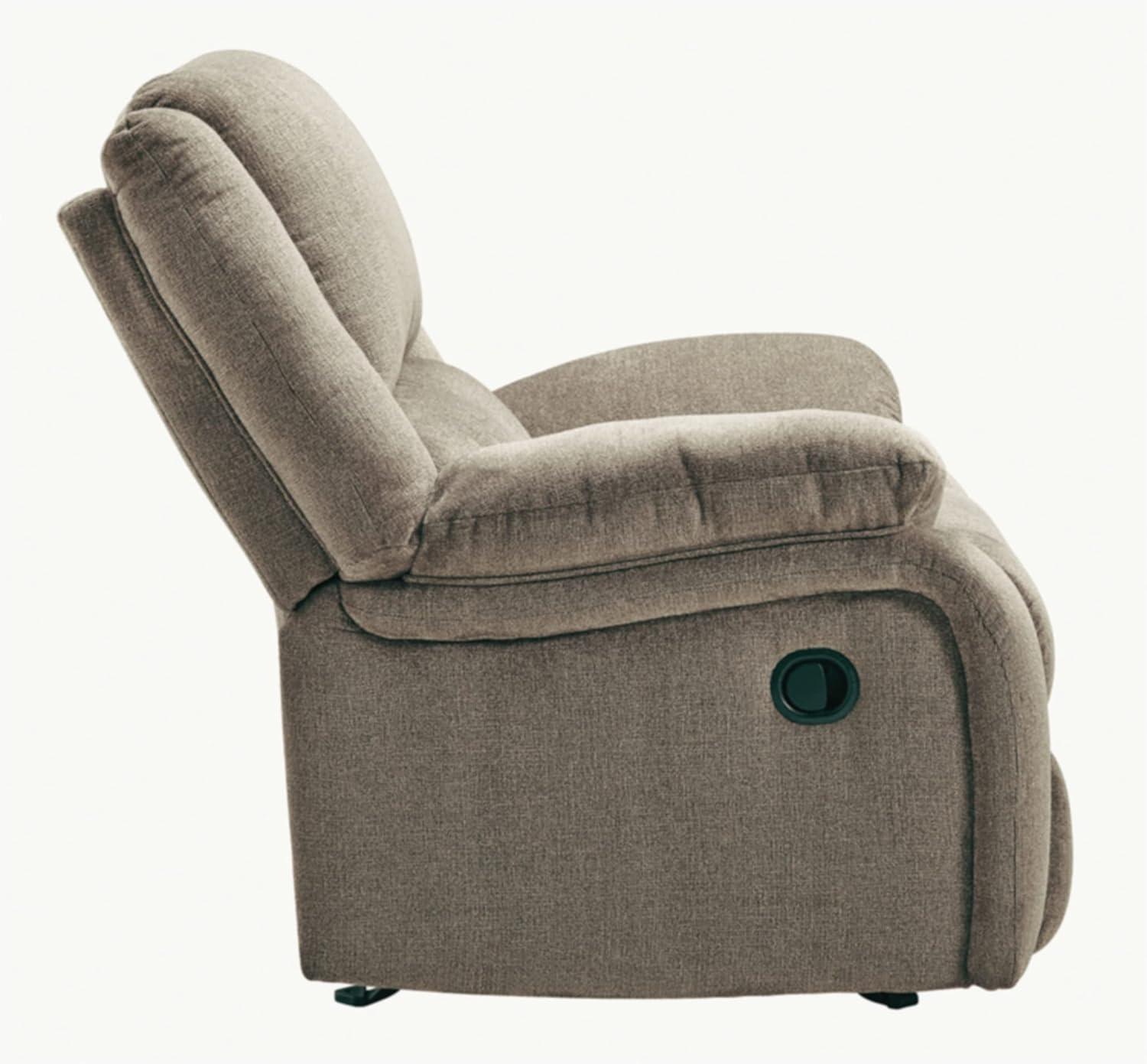 Signature Design by Ashley Draycoll Chenille Oversized Rocker Recliner, Beige