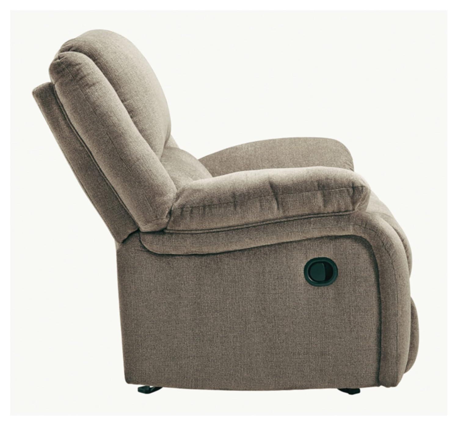 Signature Design by Ashley Draycoll Chenille Oversized Rocker Recliner Beige