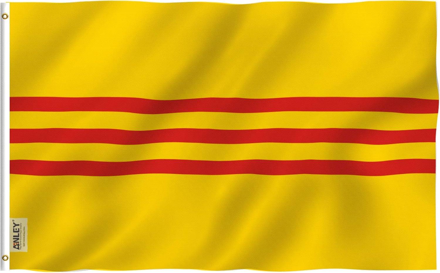 South Vietnam 3x5 Foot Yellow and Red Polyester Flag