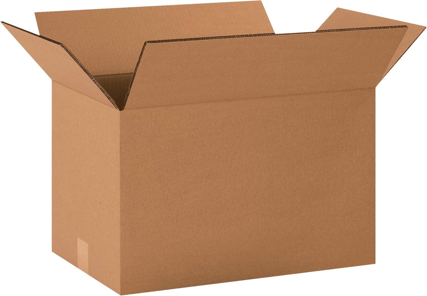 ZHOUB HD201212DW Heavy-Duty Double Wall Corrugated Cardboard Box 20" L x 12" W x 12" H, , for Shipping, Packing and Moving (Pack of 15)