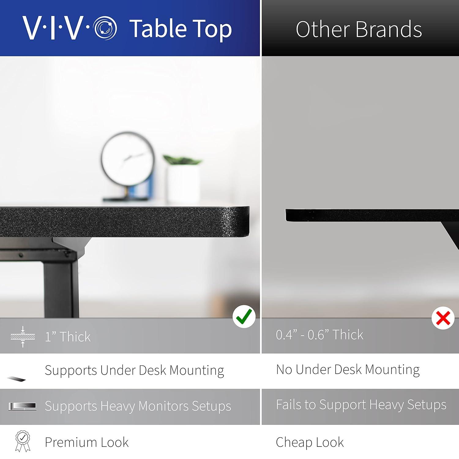 Vivo VIVO Corner Electric 71" x 24" Desk, Wing-Shaped Table Top