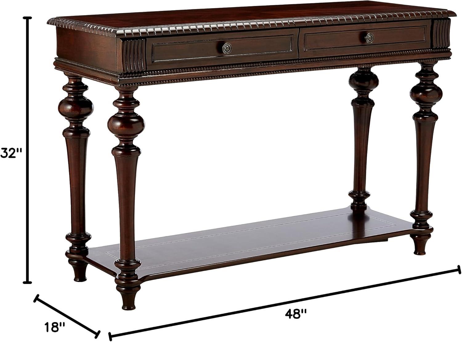 Progressive Furniture Mountain Manor Wood Console Table in Heritage Cherry