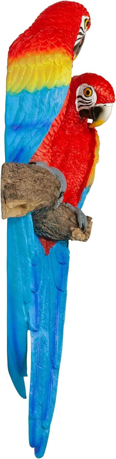 Design Toscano Tropical Scarlet Macaws Wall Sculpture