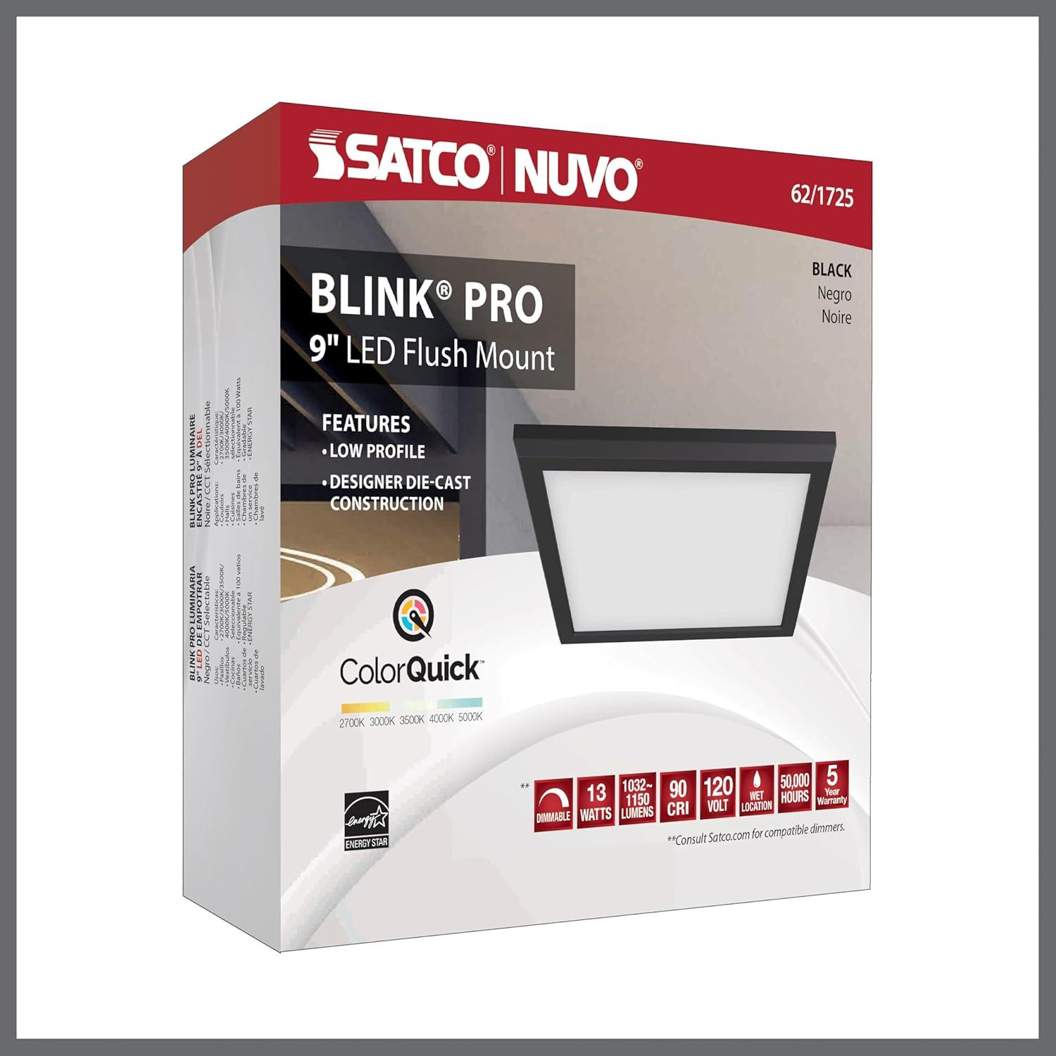 Nuvo Blink Dimmable Square Flush Mount