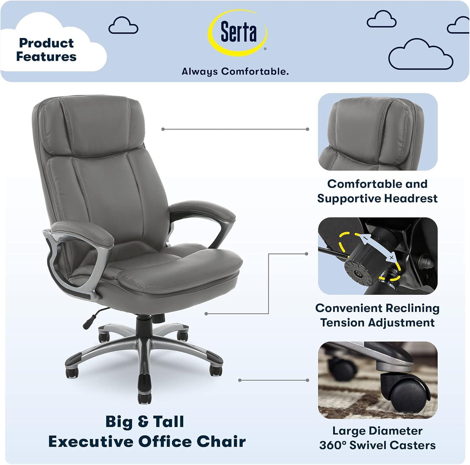 Big and Tall Executive Office Chair - Serta