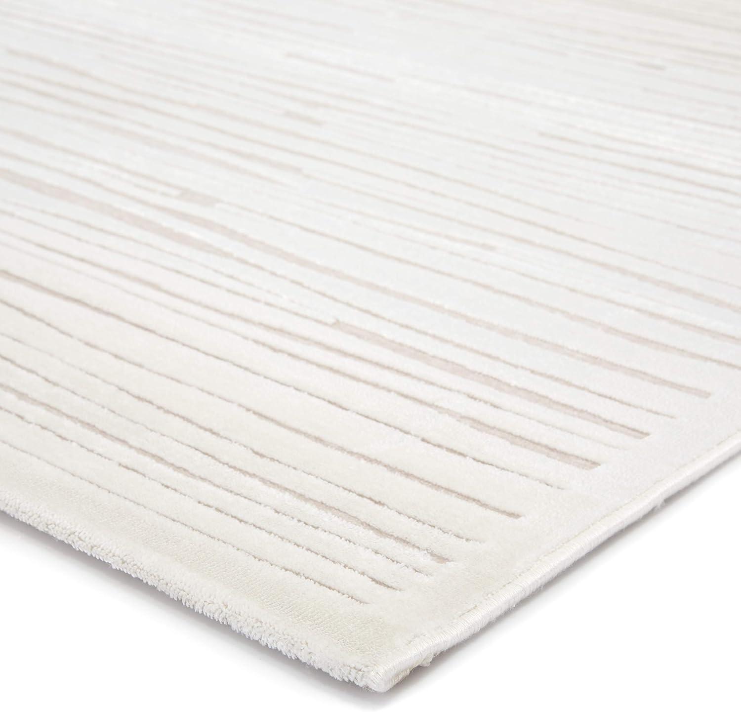 Ivory Chenille Handmade Tufted 8'x8' Square Area Rug