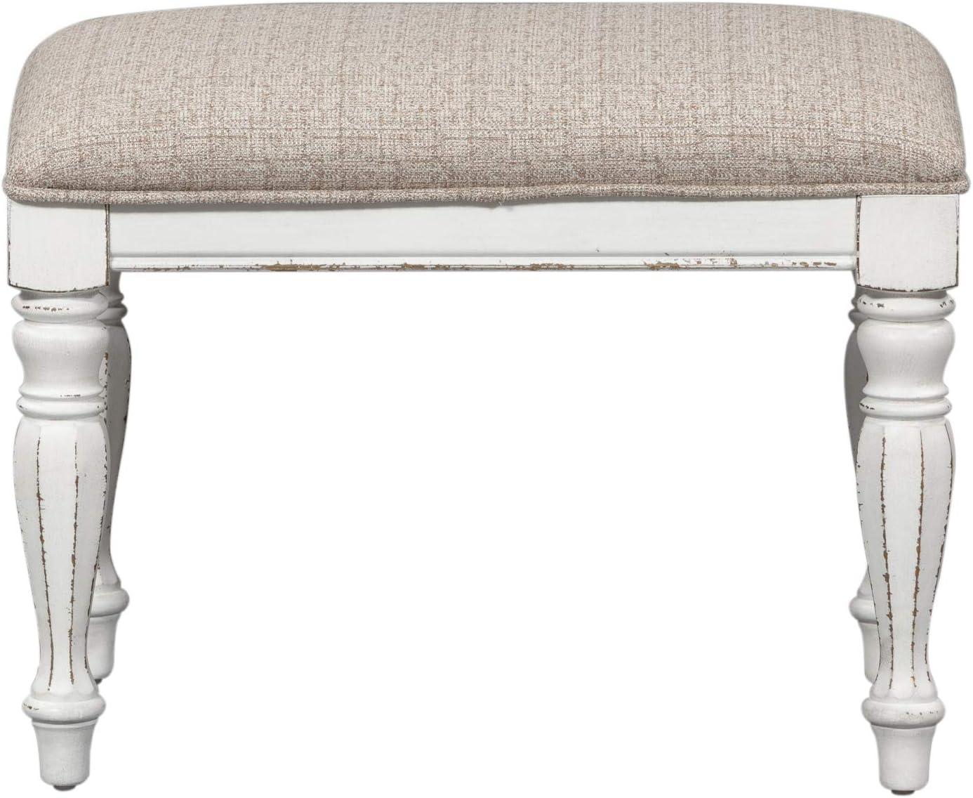 Magnolia Manor Accent Bench in White