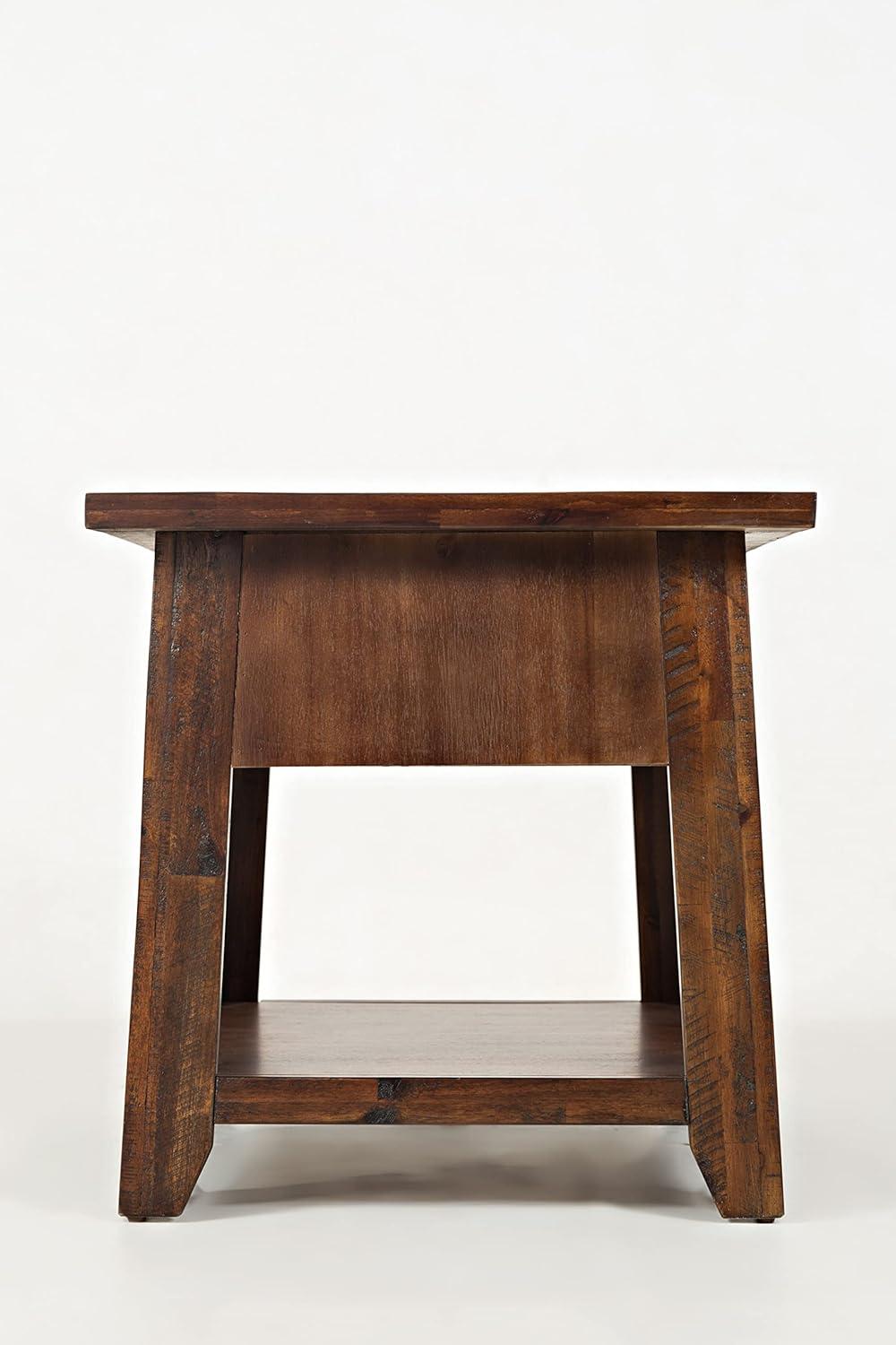 Jofran,Painted Canyon Rustic Solid Acacia End Table