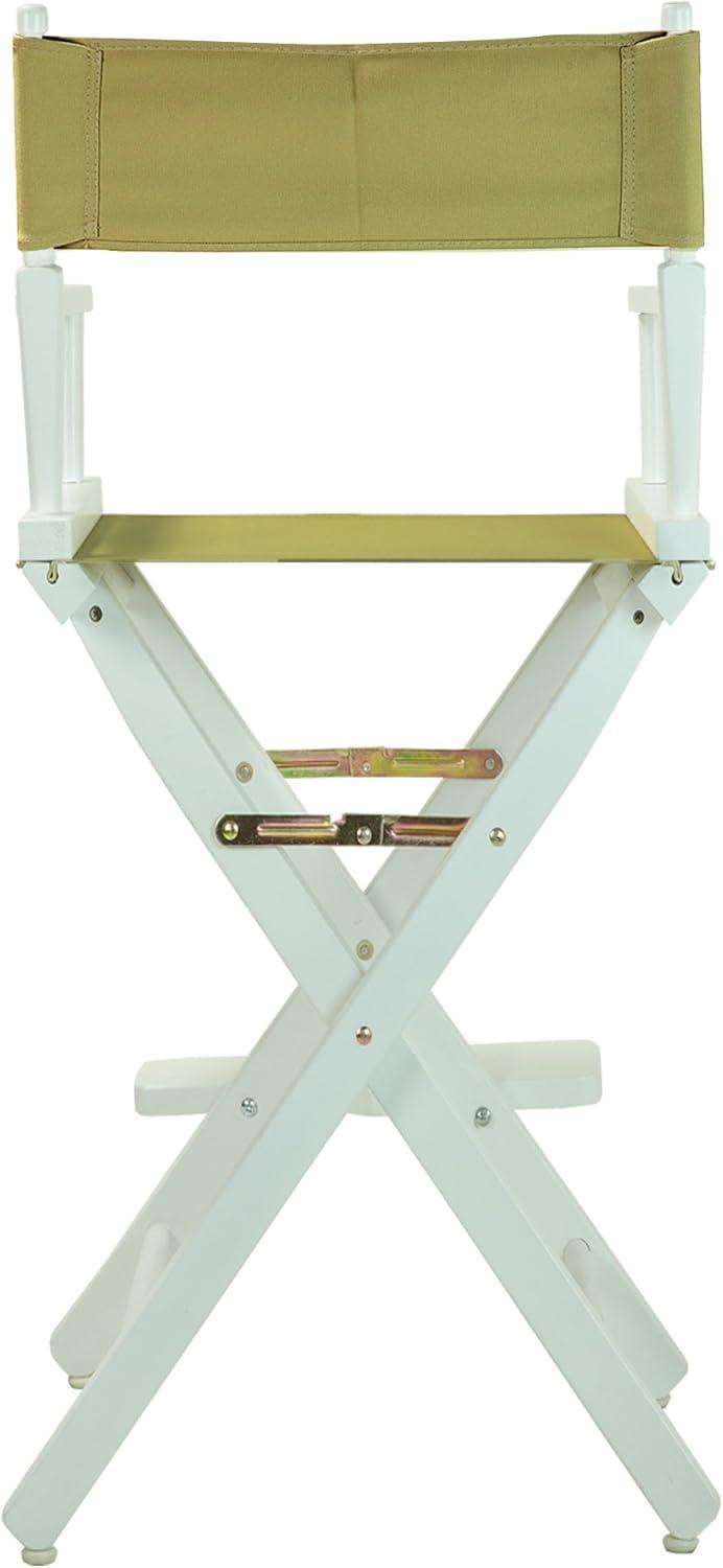 "30" Director's Chair White Frame-Olive Canvas"