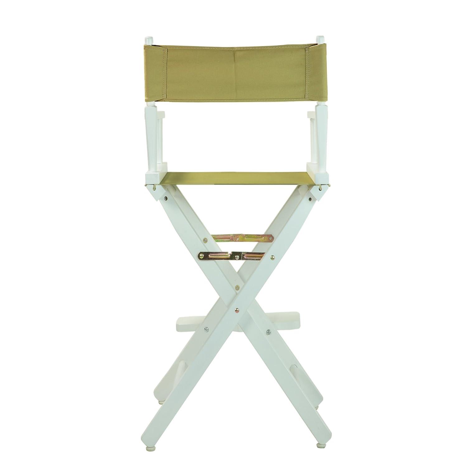 "30" Director's Chair White Frame-Olive Canvas"