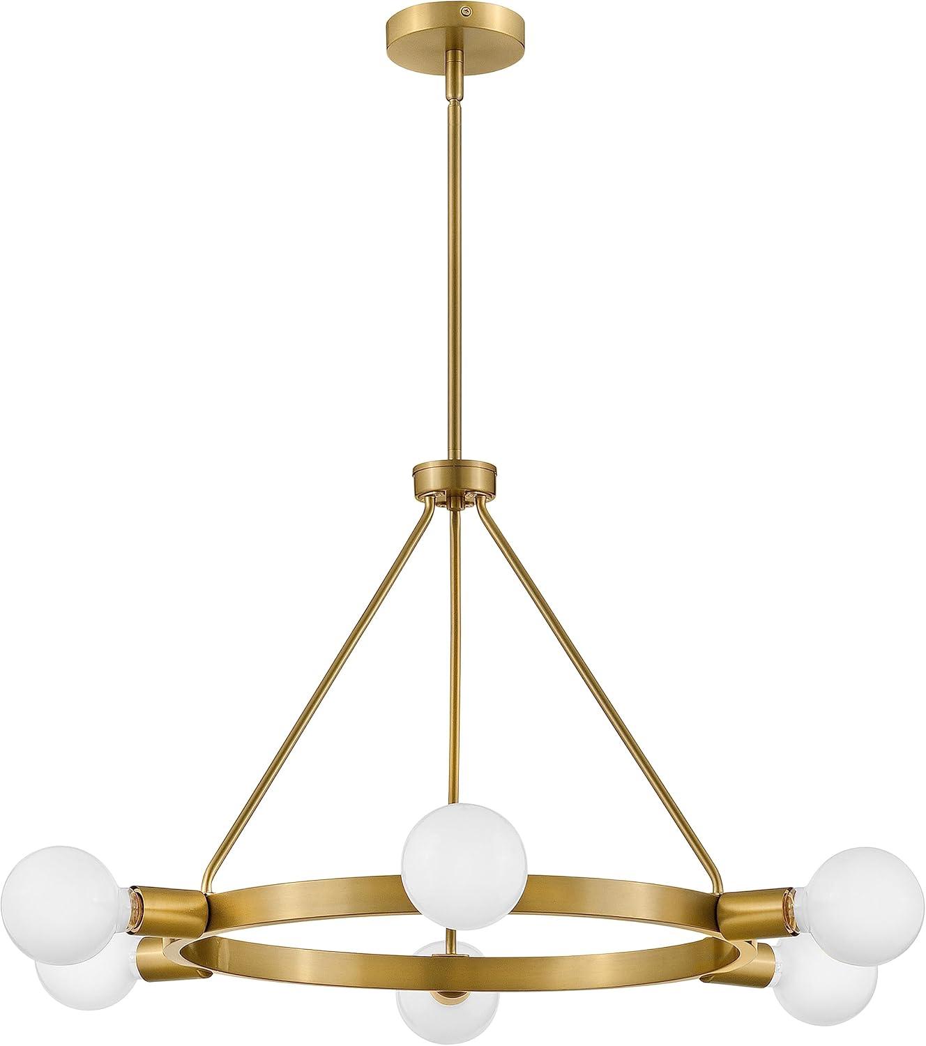 Lark Orla 6 - Light Chandelier in  Lacquered Brass