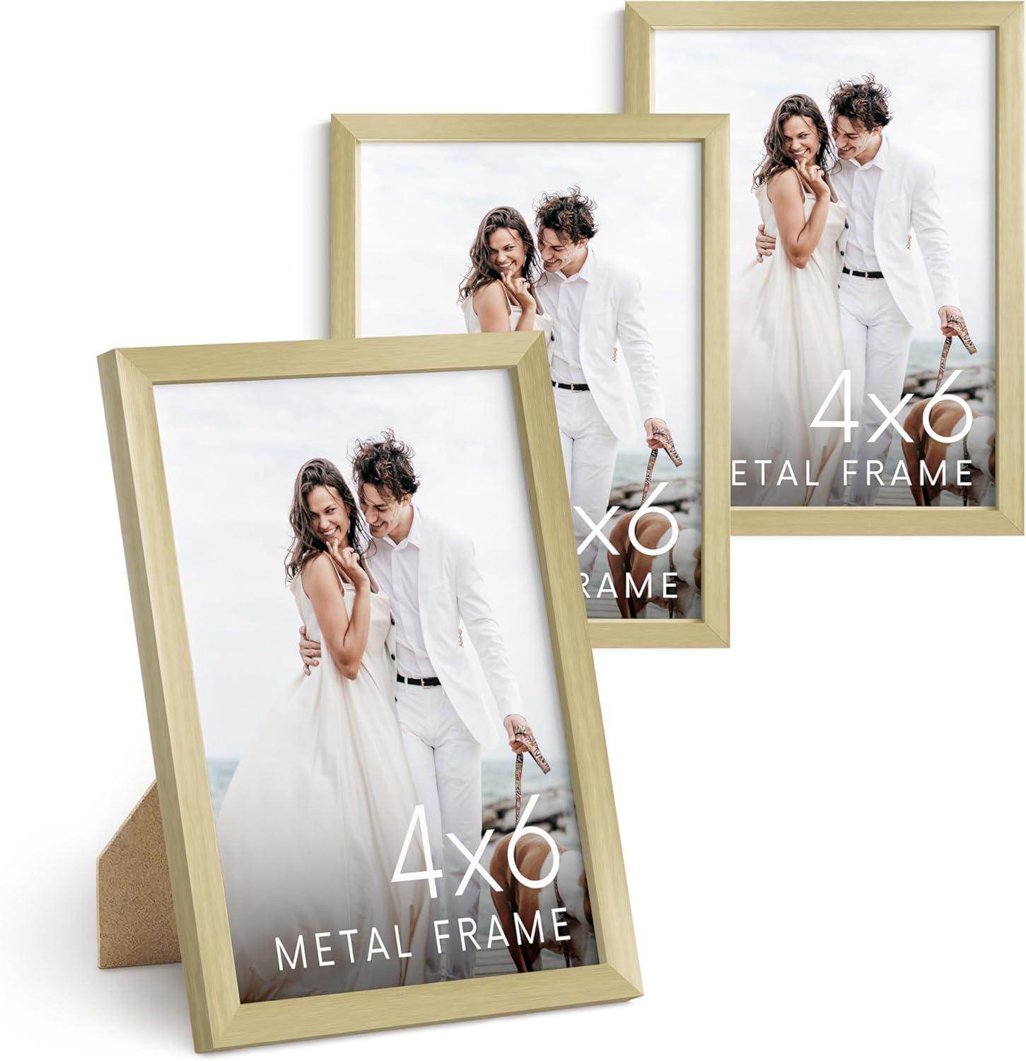Haus and Hues Matted Square Metal Picture Frames (Set of 3) (Set of 3)