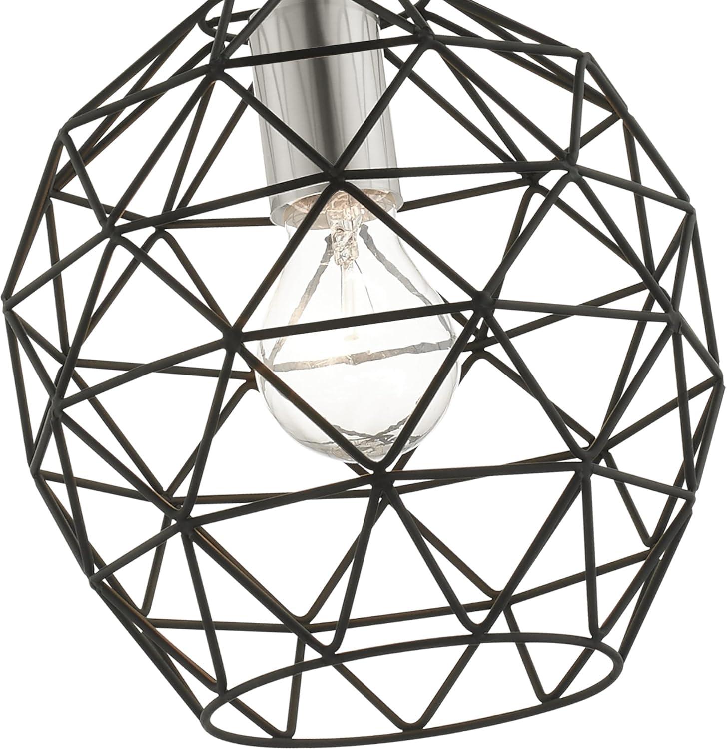 Livex Lighting Geometric Shade 1 - Light Pendant in  Black