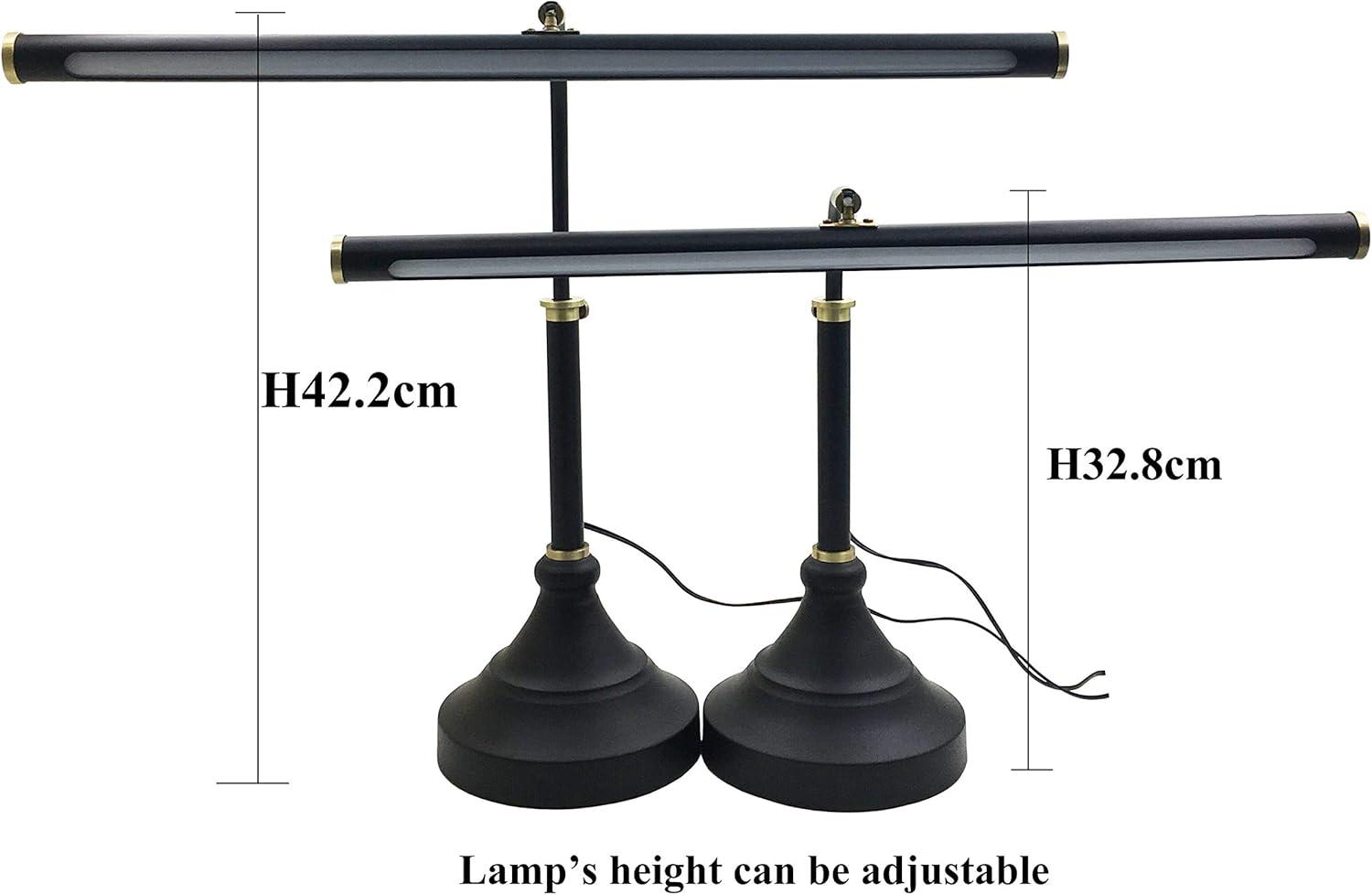 Adjustable Black and Gold LED Piano Desk Lamp