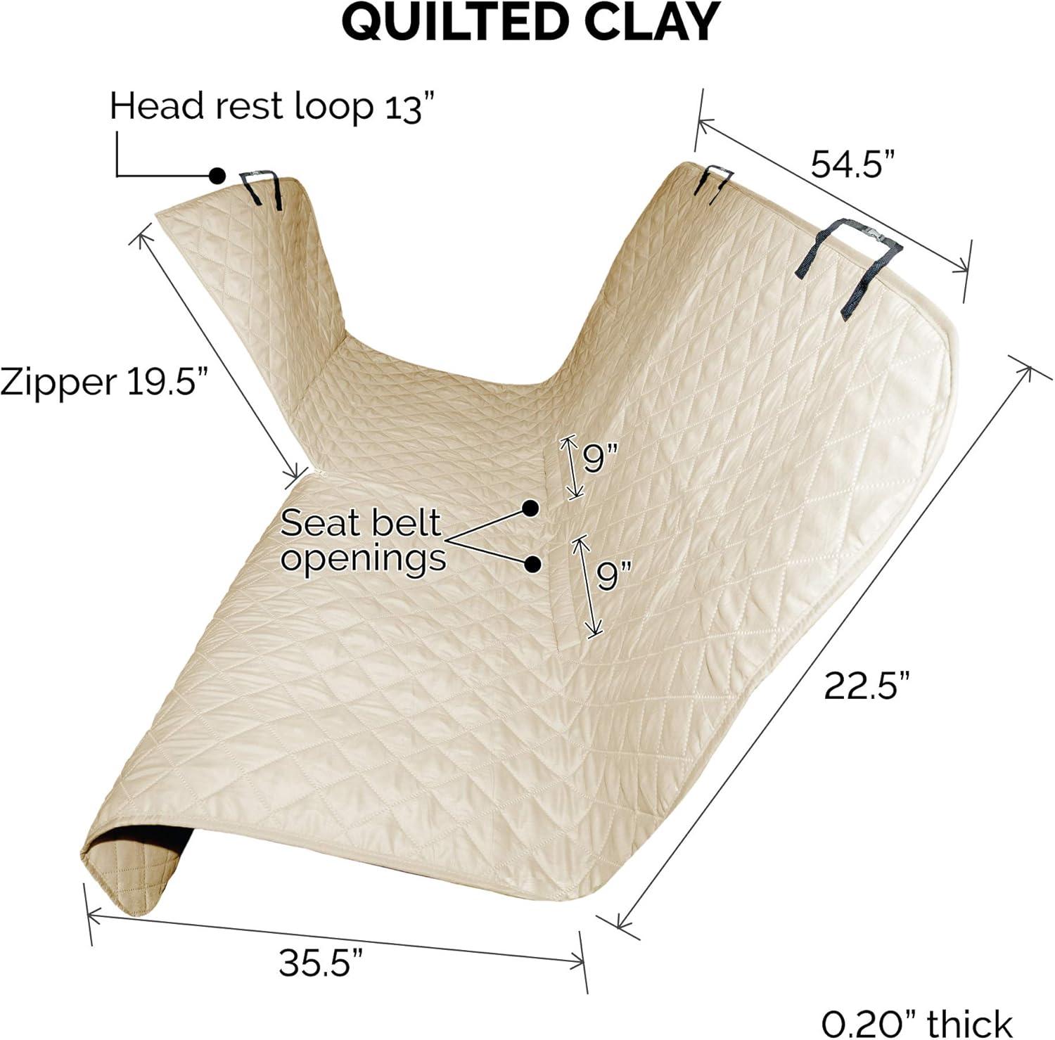 Quilted Clay Water-Resistant Hammock Car Seat Cover