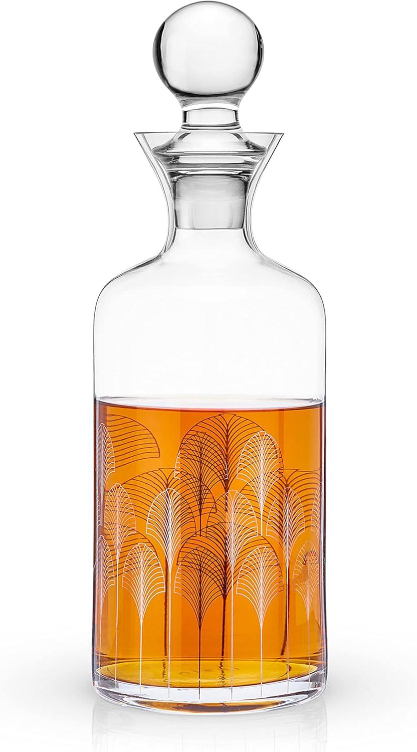 Viski Art Deco Crystal Decanter