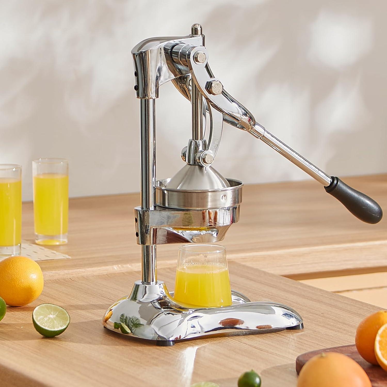 Stainless Steel Manual Citrus Juicer with Ergonomic Handle