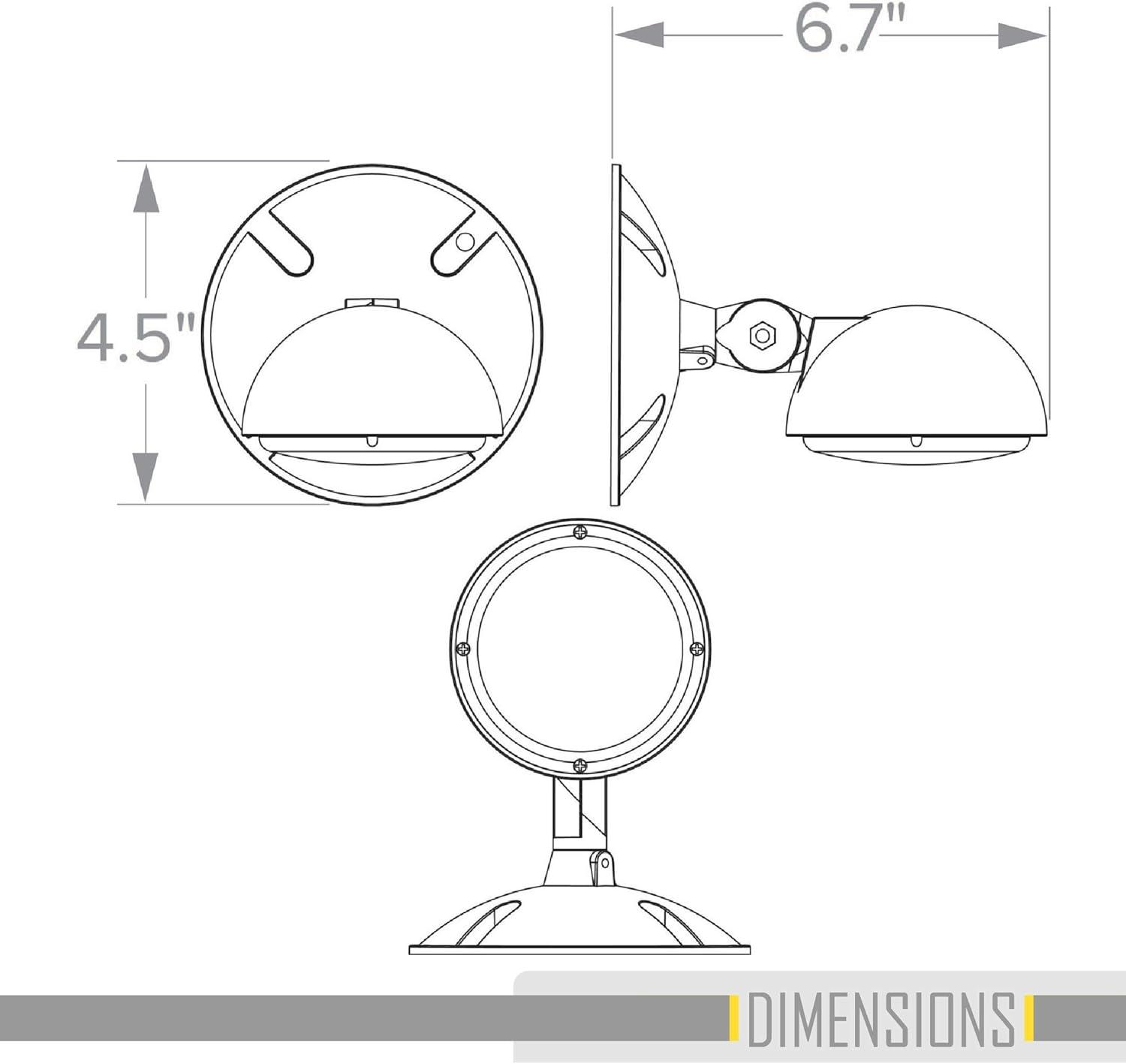 Compass Wet Loc Rmt Hd,3 V DC,LED,Plst,Wht  CORS