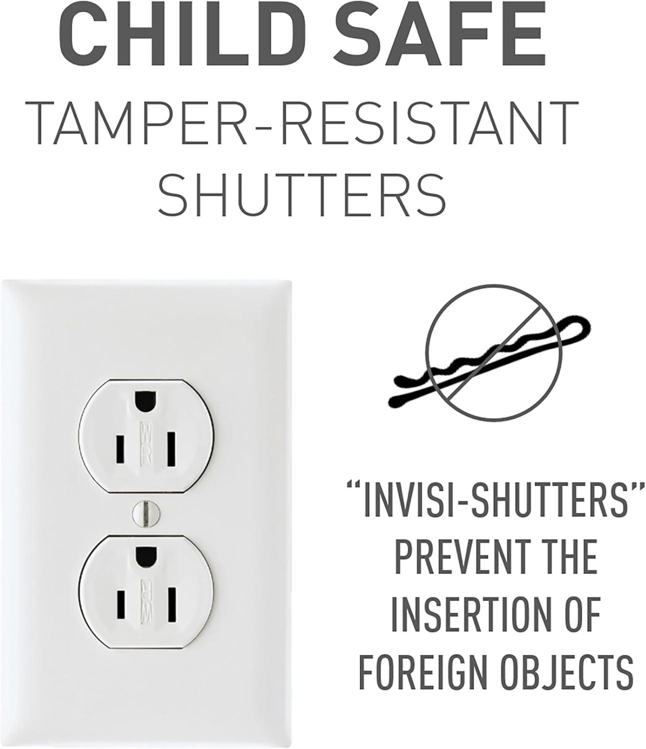 White Weather Resistant Tamper Resistant Duplex Receptacle Outlet