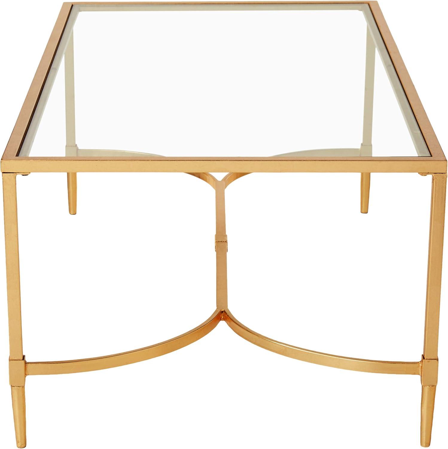 Antwan Coffee Table - Gold/Glass - Safavieh